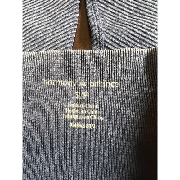 Harmony Balance Blue Ribbed Yoga Leggings Size S - Picture 4 of 4